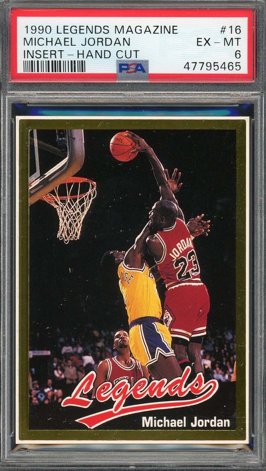 Michael Jordan 1990 Legends Magazine Insert Card #16 Graded PSA 6
