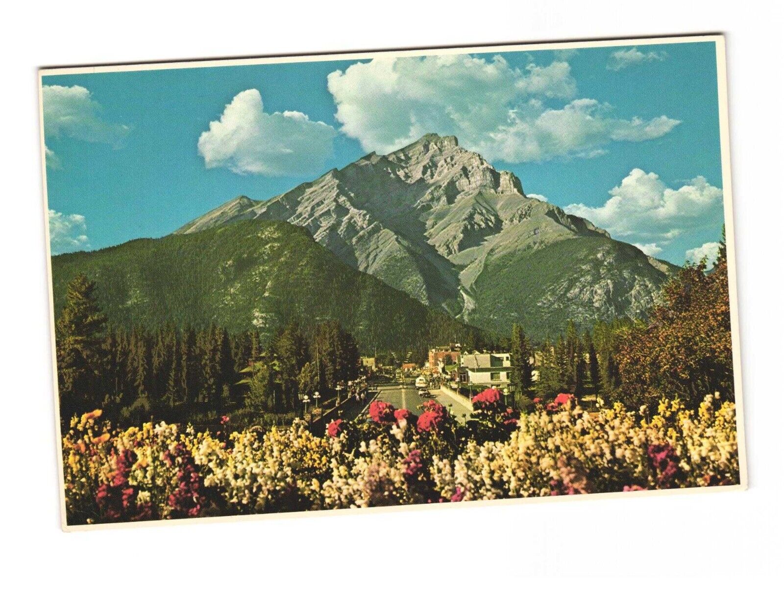 Canadian Rockies Banff and Cascade Mountain Vintage Postcard Unposted 4x6