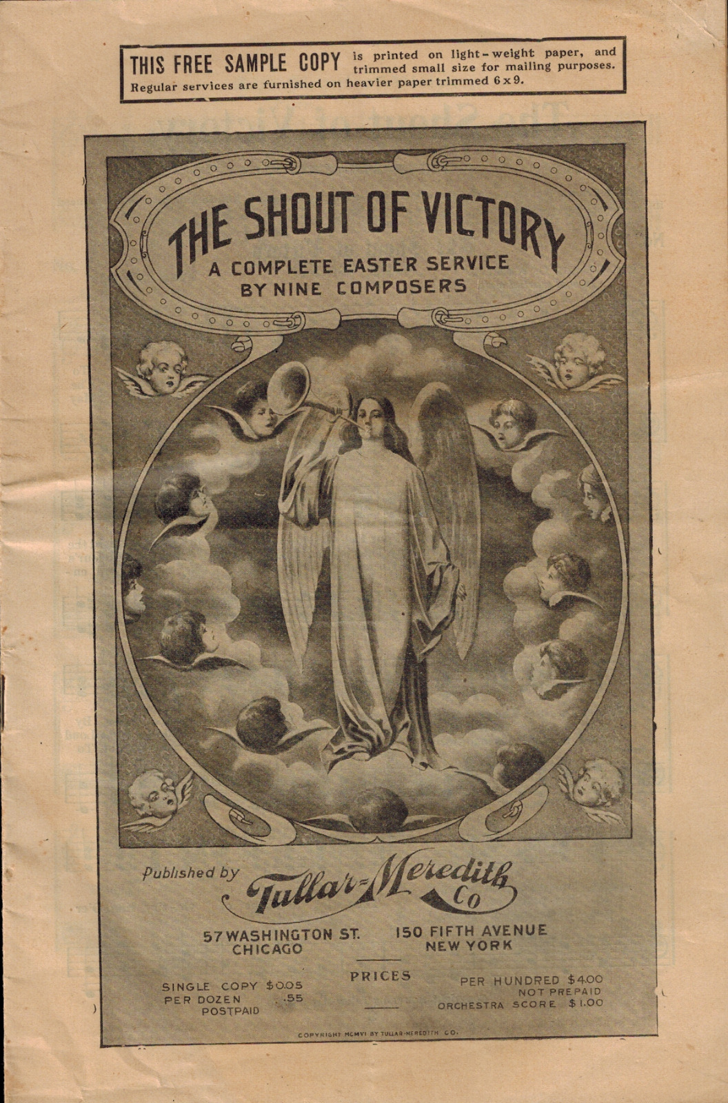 RARE 1906 The Shout of Victory A Complete Easter Service Hymns by Nine Composers