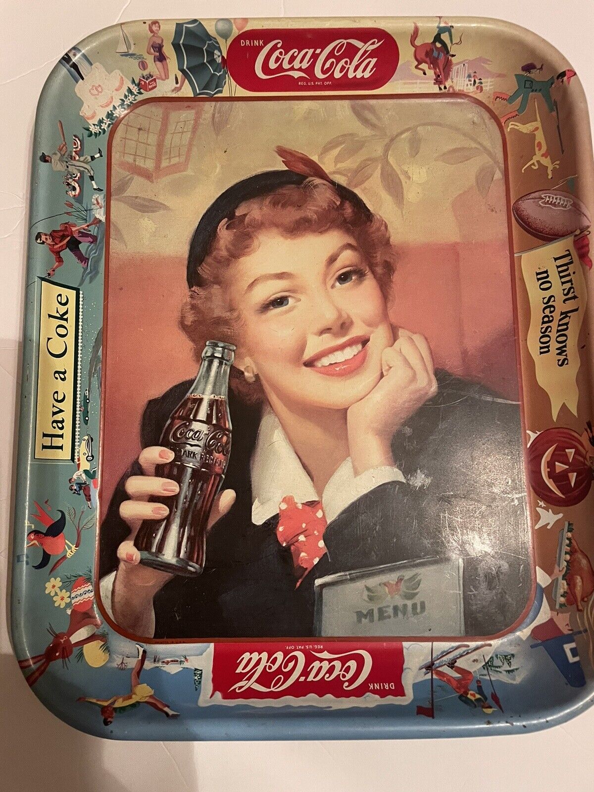 Vintage 1950’s Coca Cola Rare Serving Tray \