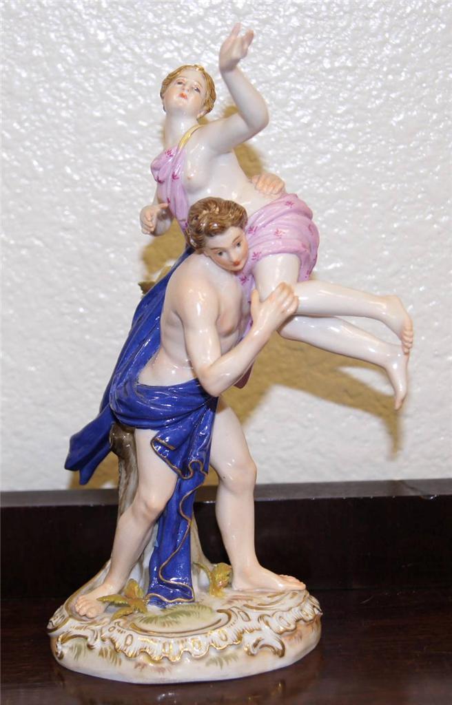 Antique Meissen Porcelain Figure Group The Rape of Sabine Model Kaendler C.1830