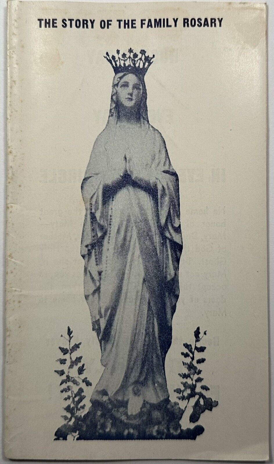 The Story of the Family Rosary, Vintage 1950 Holy Devotional Booklet.