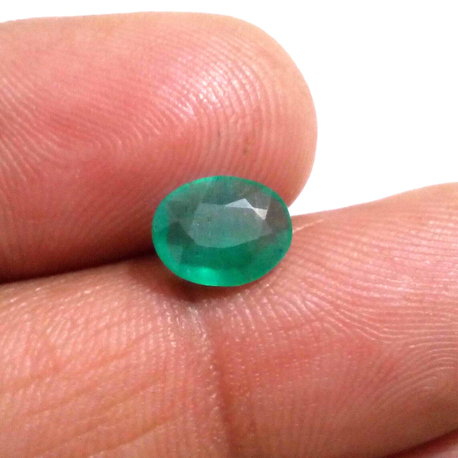 Awesome Zambian Emerald Oval Shape 1.55 Crt Unique Green Faceted Loose Gemstone