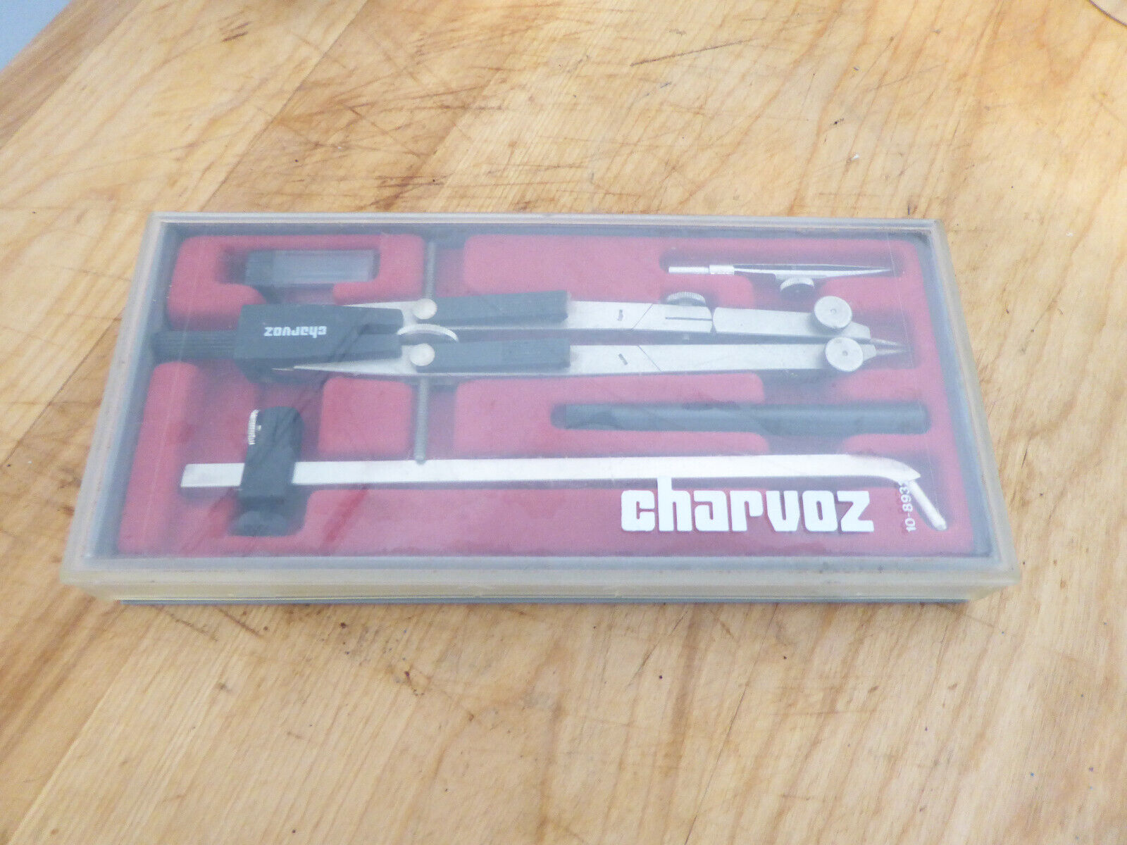 Charvoz # 10-8932 Drafting Instruments With Case