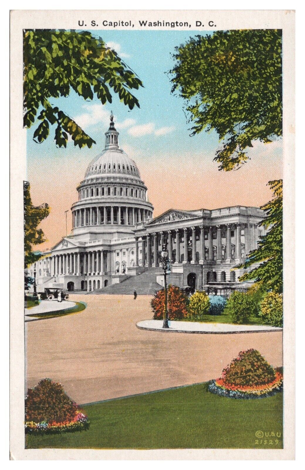 Washington DC Vintage Postcard U.S. Capitol Unused White Border
