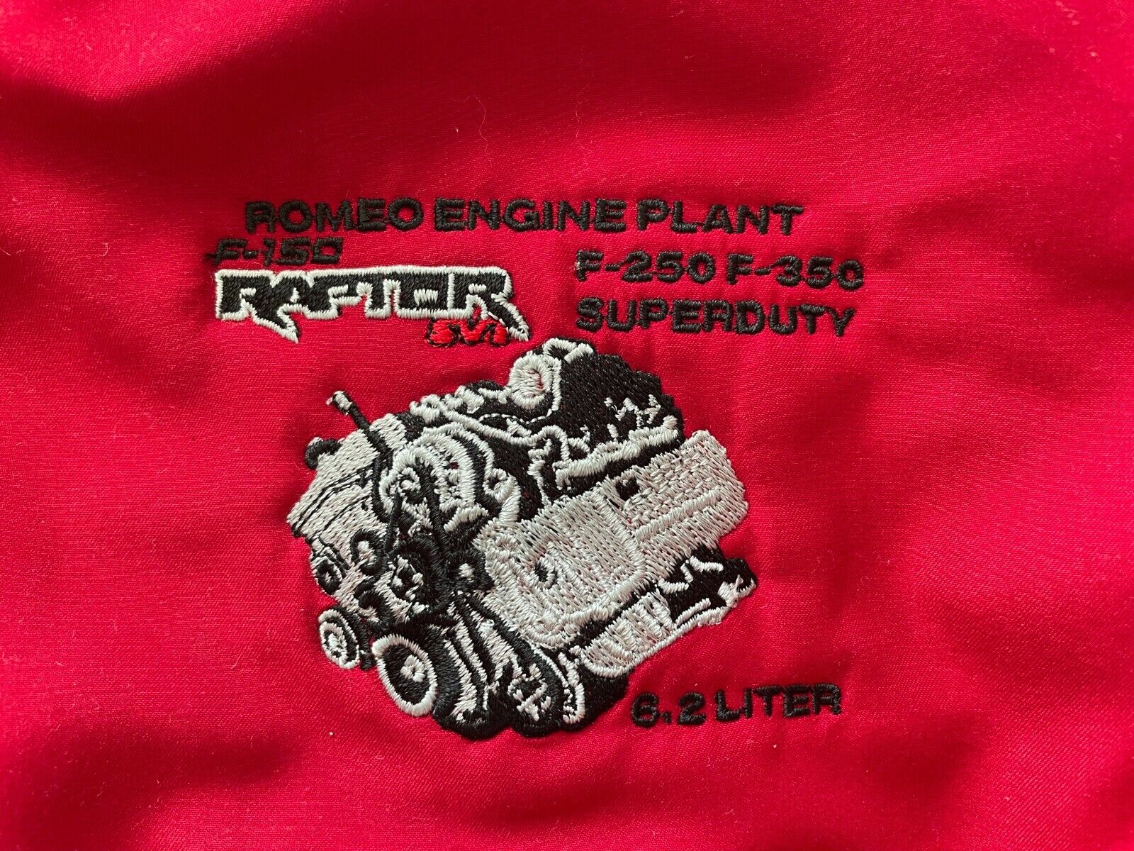 FORD RAPTOR JACKET RED L Romeo MI Engine Plant EMPLOYEE 6.2L F-150 F-250 F-350