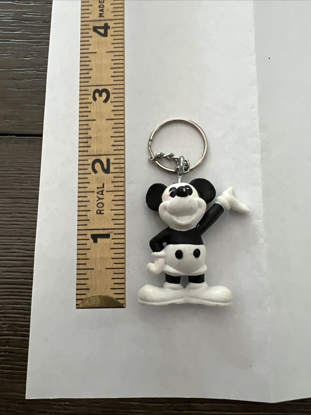 RARE Vintage Disney Classic Mickey Mouse Bendable Posable Rubber Keychain Figure