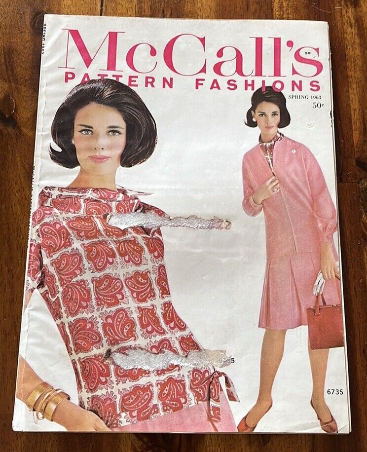 McCall’s Pattern Fashions Magazine~Spring 1963~Vintage 60s Jackie O Style~Sewing