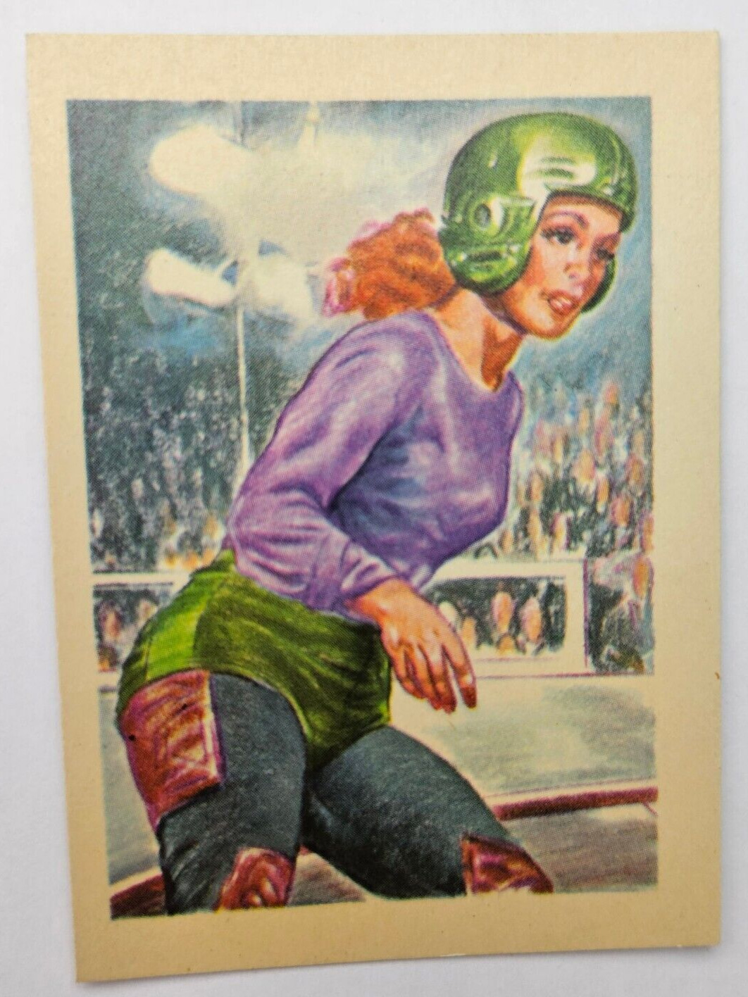 1956 Adventure Gum #81 Letting Loose on the Boards Roller Derby