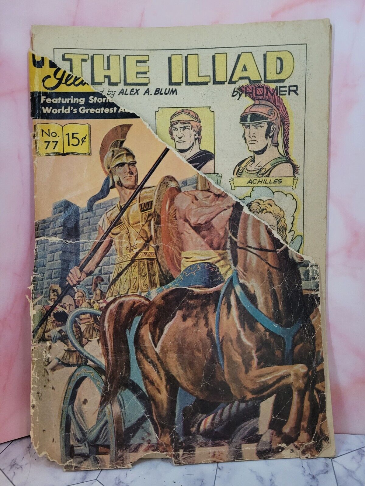 Classics Illustrated #77- 1966, HRN 167, 9th Ed The Iliad AS IS PR