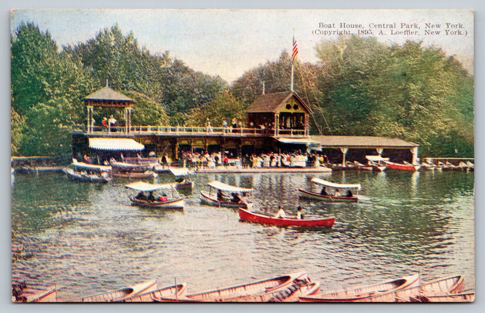  Boat House, Central Park, New York City, NY Vintage Postcard