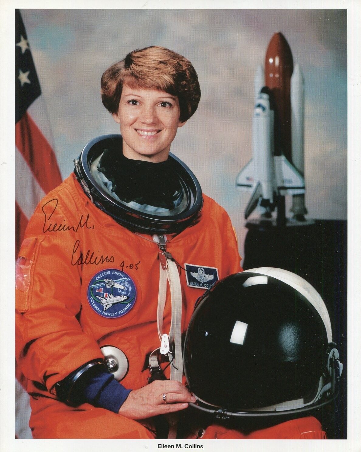 Eileen Collins NASA Astronaut 1st Women Pilot Shuttle Signed Autograph Photo JSA