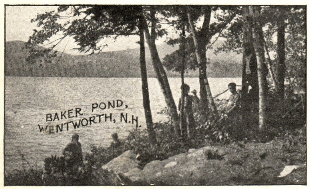 C.1900 PPC WENTWORTH, NH NEW HAMPSHIRE, BAKER POND, GRAFTON COUNTY Postcard P45