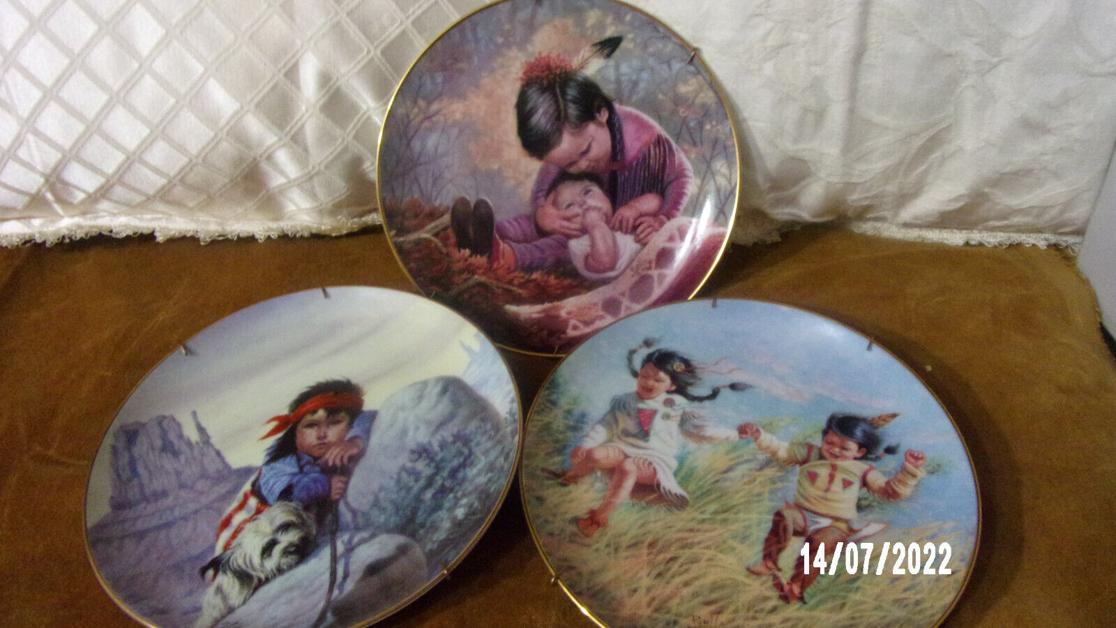 LOT OF 3- “Children Of The Prairie Collection” Plates by Perillo-8\