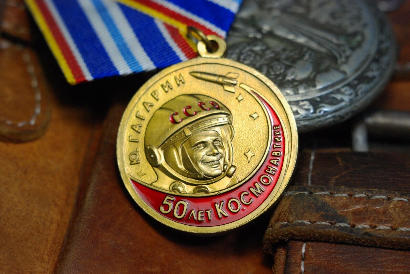 USSR Soviet medal 50 Years of Cosmonautics Yuri Gagarin