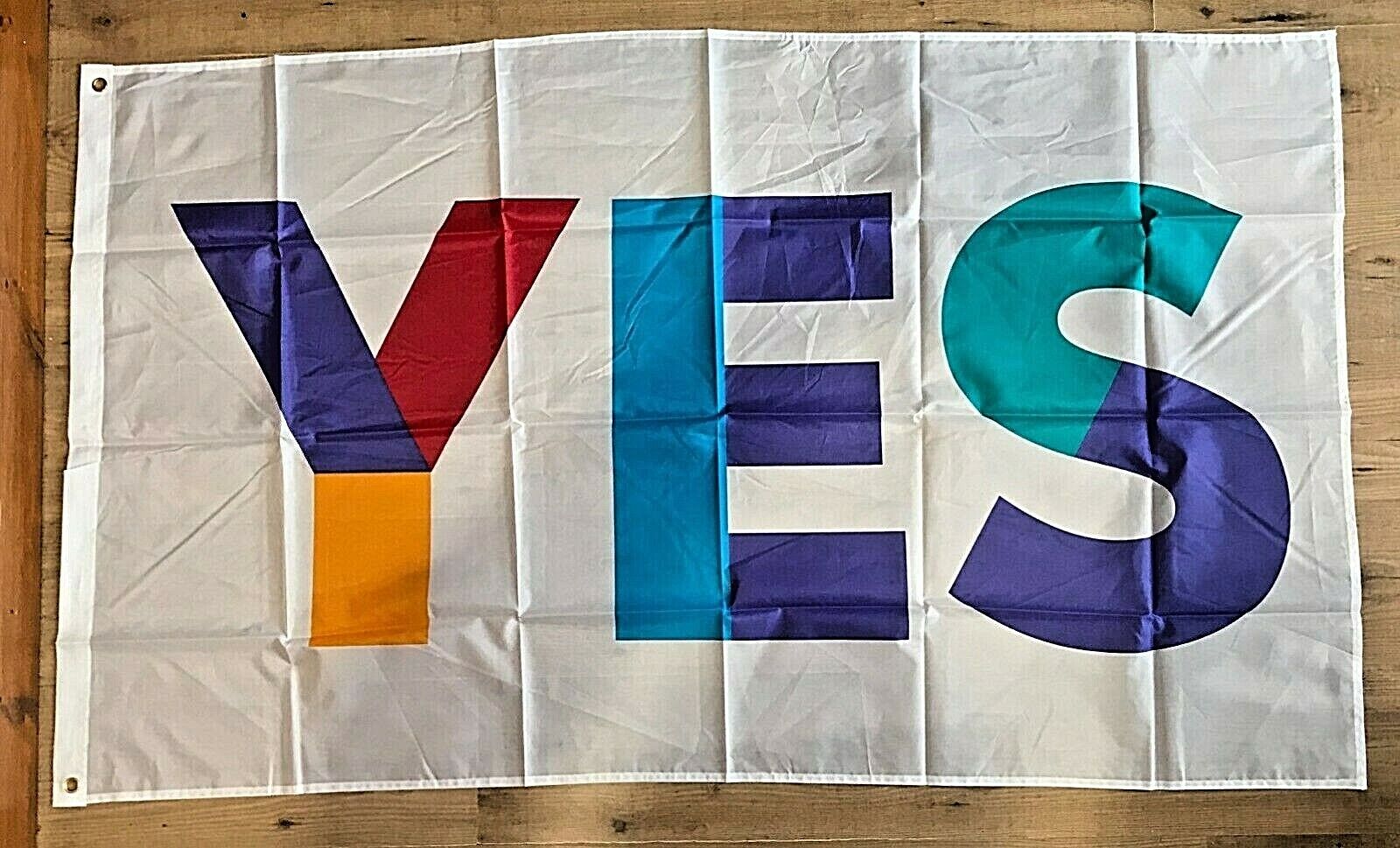 Multi-Coloured *YES* Flag ~ 5ft x 3ft ~ Brand NEW ~**ONLY £5.95**~