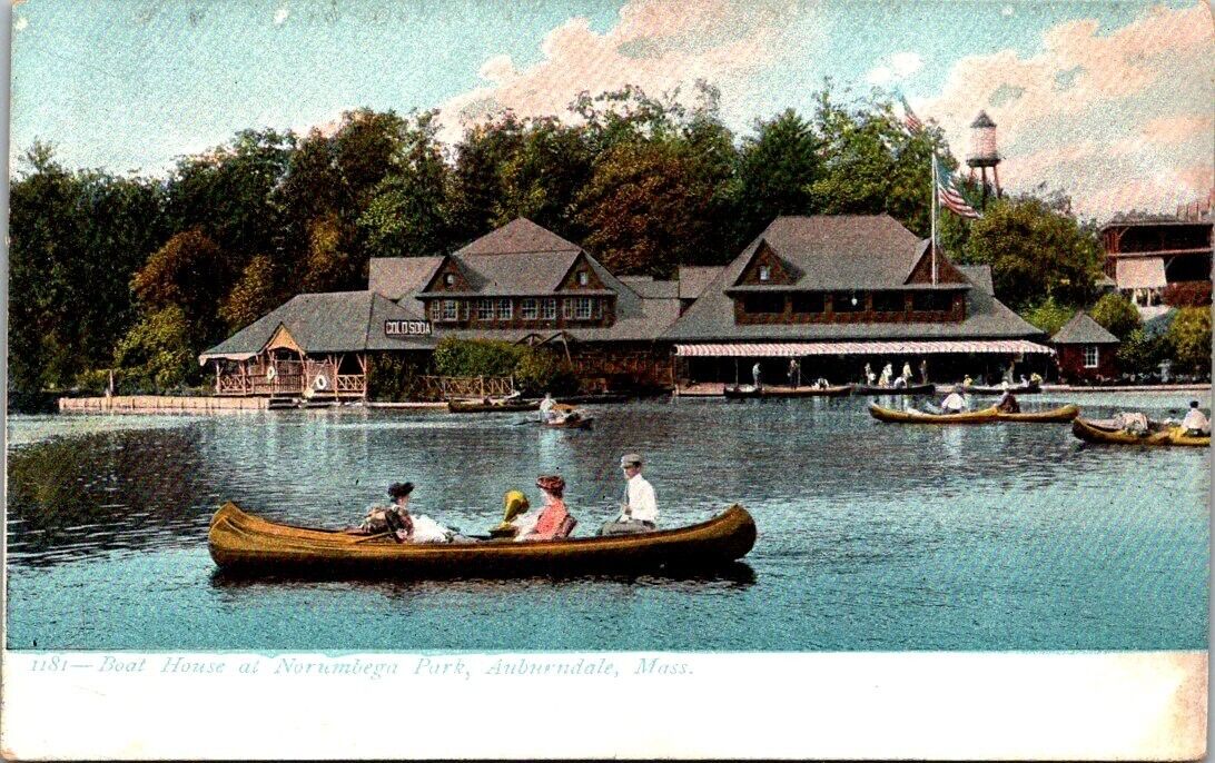 Massachusetts Ma Postcard -  Auburndale - Norumbega Park