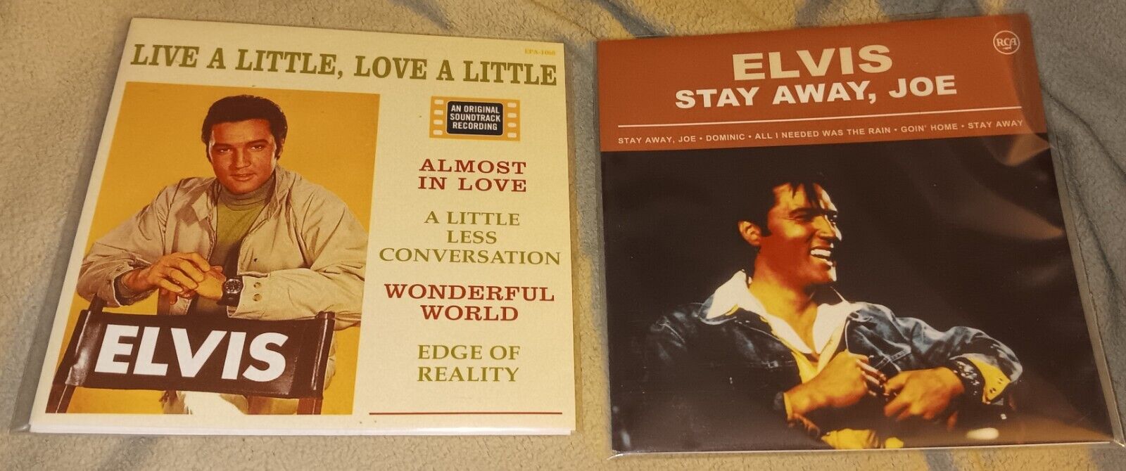 Lot of Two 45 RPM Elvis Vinyl Records