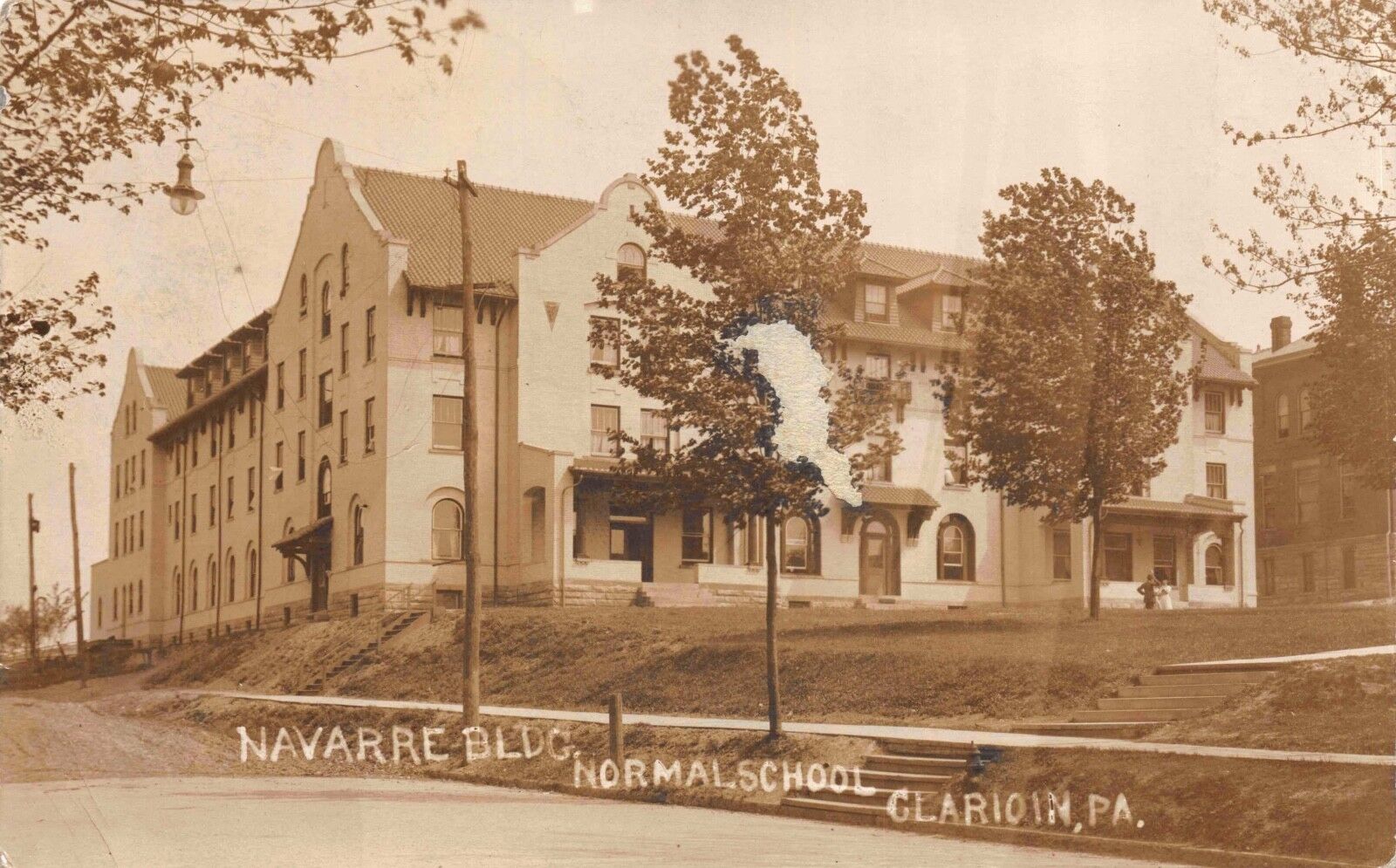 RP Postcard Navarre Building Normal School in Clarion, Pennsylvania~114282