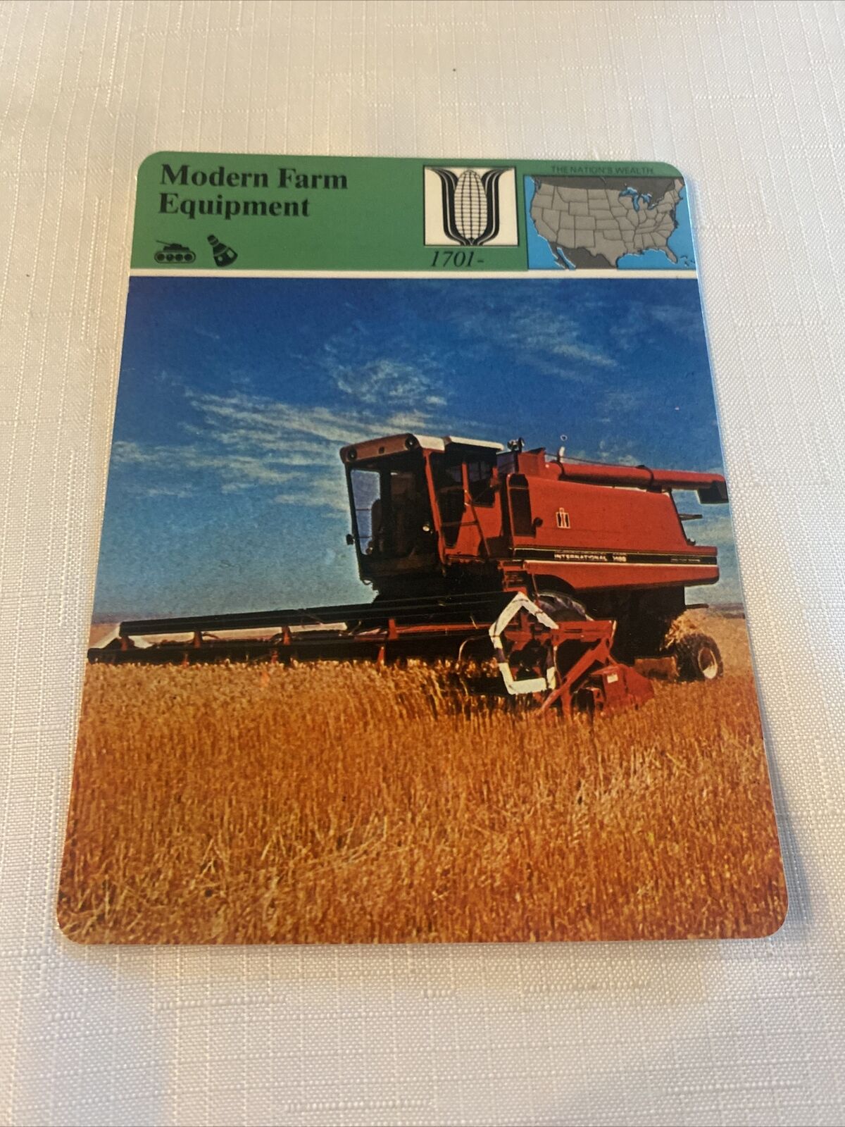 1981 panarizon modern farm equipment learning card laminated