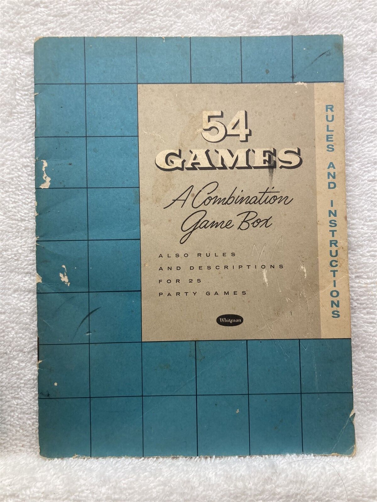 1948 54 Games Party Rules Book Whitman Publishing Combination Game Box Vtg