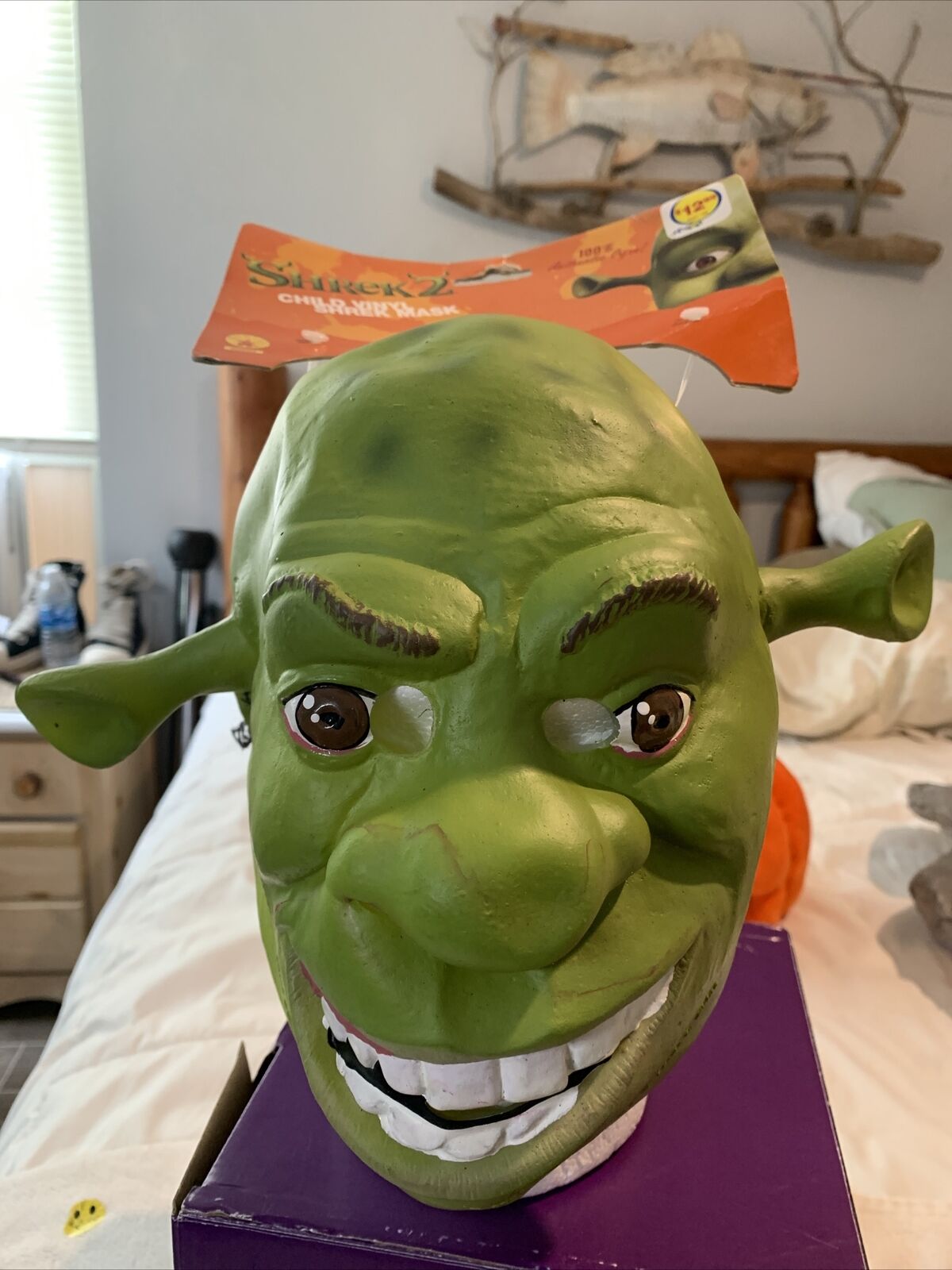 Vintage Shrek Halloween Costume Latex Mask DreamWorks 2004 