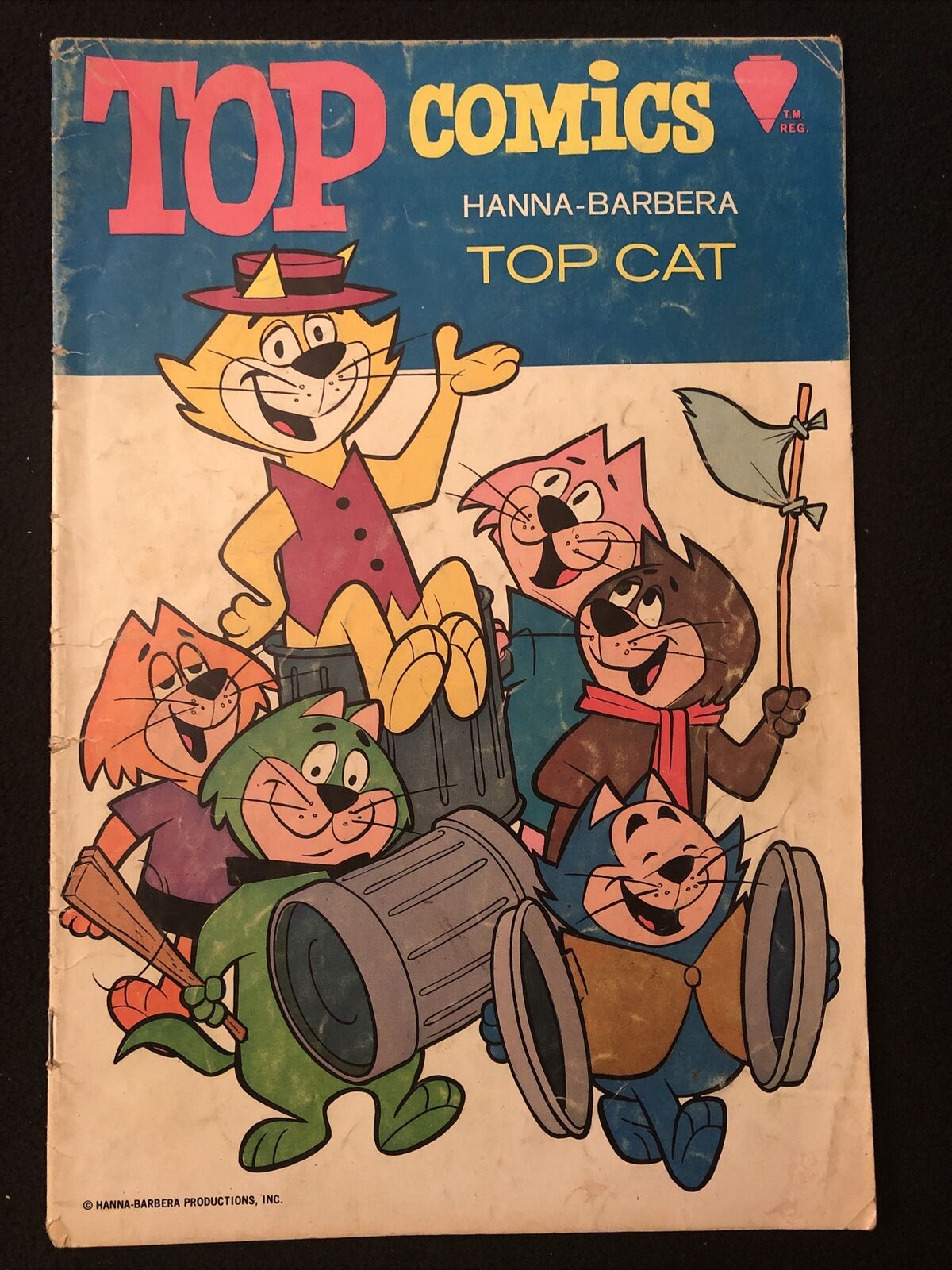 TOP COMICS TOP CAT 1 2.5 GOLD KEY 1960 MISSING CENTERFOLD 2 PAGES UV