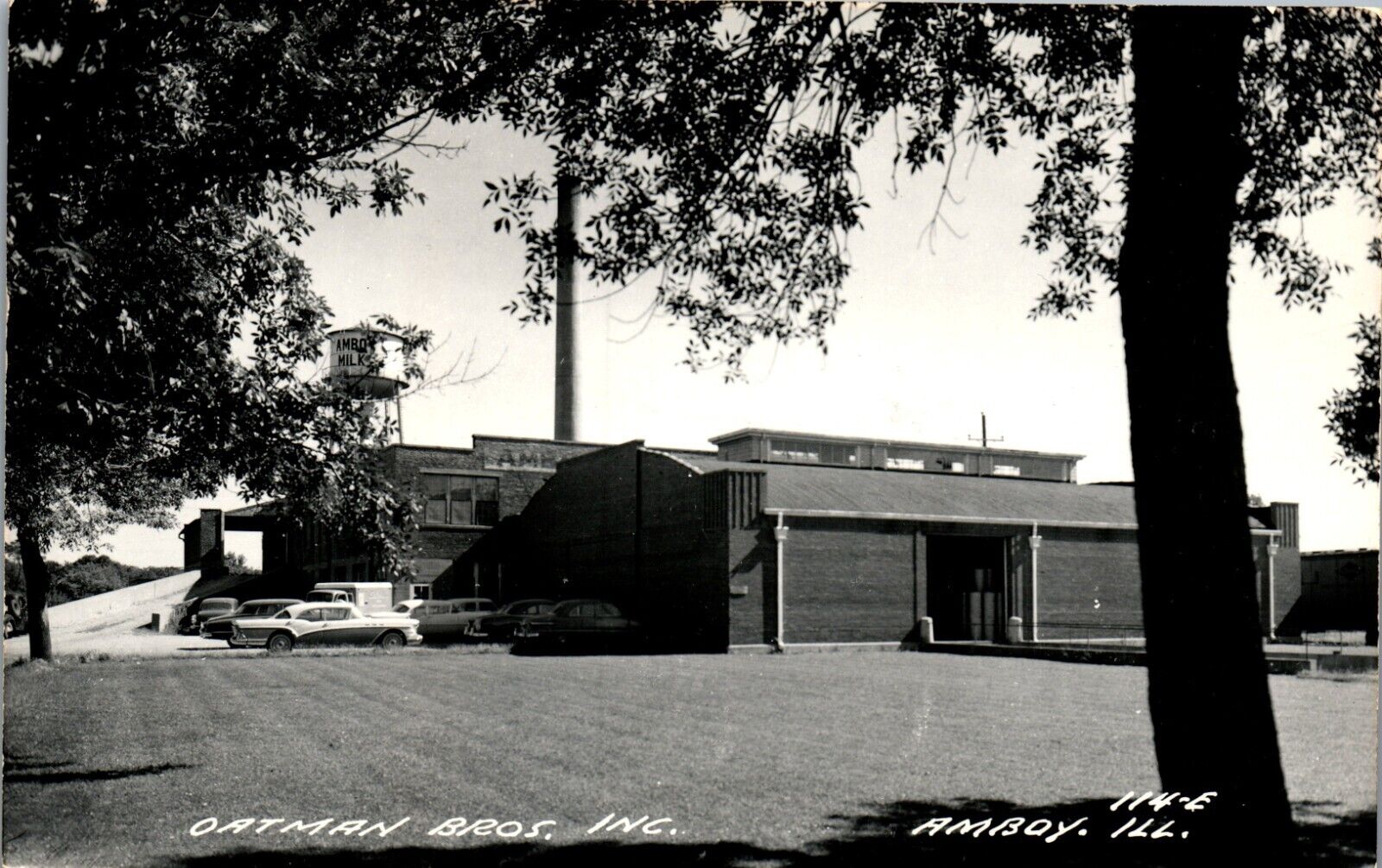 Oatman Bros. Inc., Amboy, Illinois RPPC (1950s) Dairy
