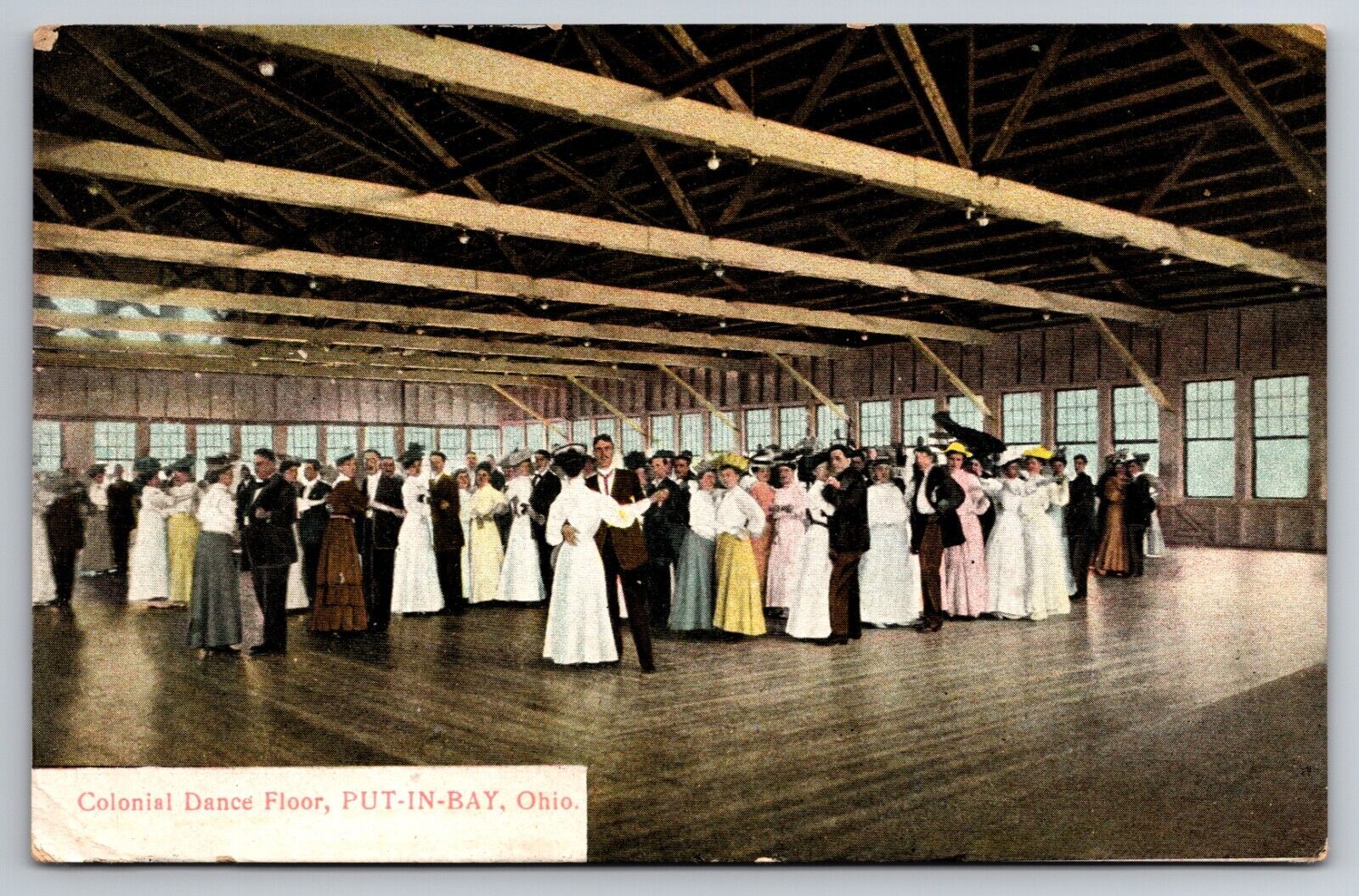 Colonial Dance Floor Put-in-Bay Ohio OH 1908 Postcard