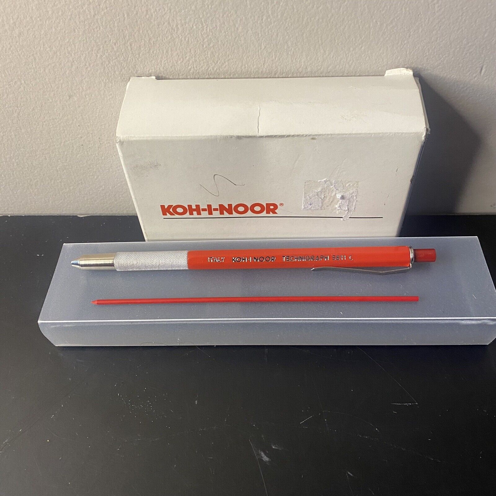 Vintage KOH-I-NOOR  RED Technigraph 5611/c Mechanical Lead Pencil With Red Lead