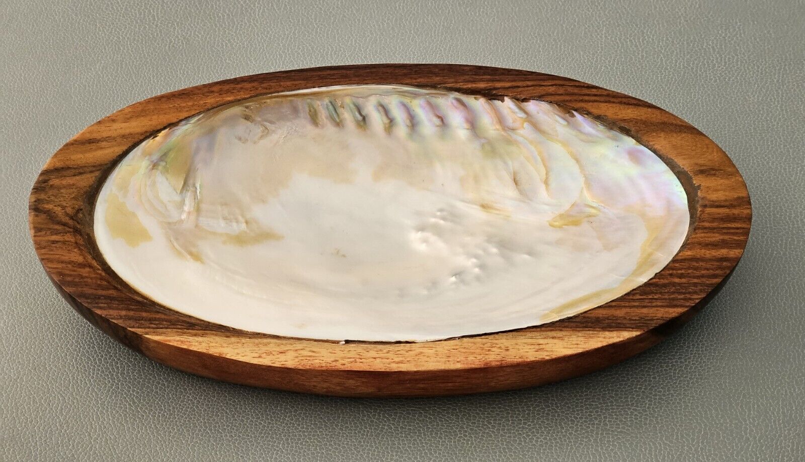 Seashell in Oak - Desk Tidy Catchall Vide Poche 1960s 10\