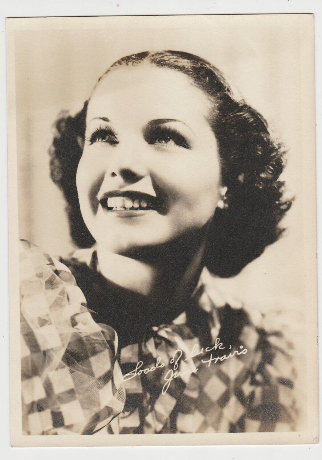 June Travis vintage 1930s era 5x7 Fan Photo - Film Star