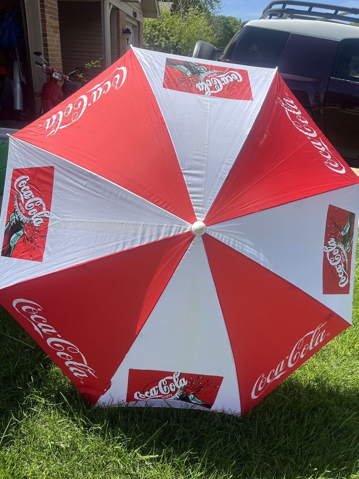 Coca-Cola Beach Picnic Umbrella  Coca Cola Vintage 1998 6ft Coke