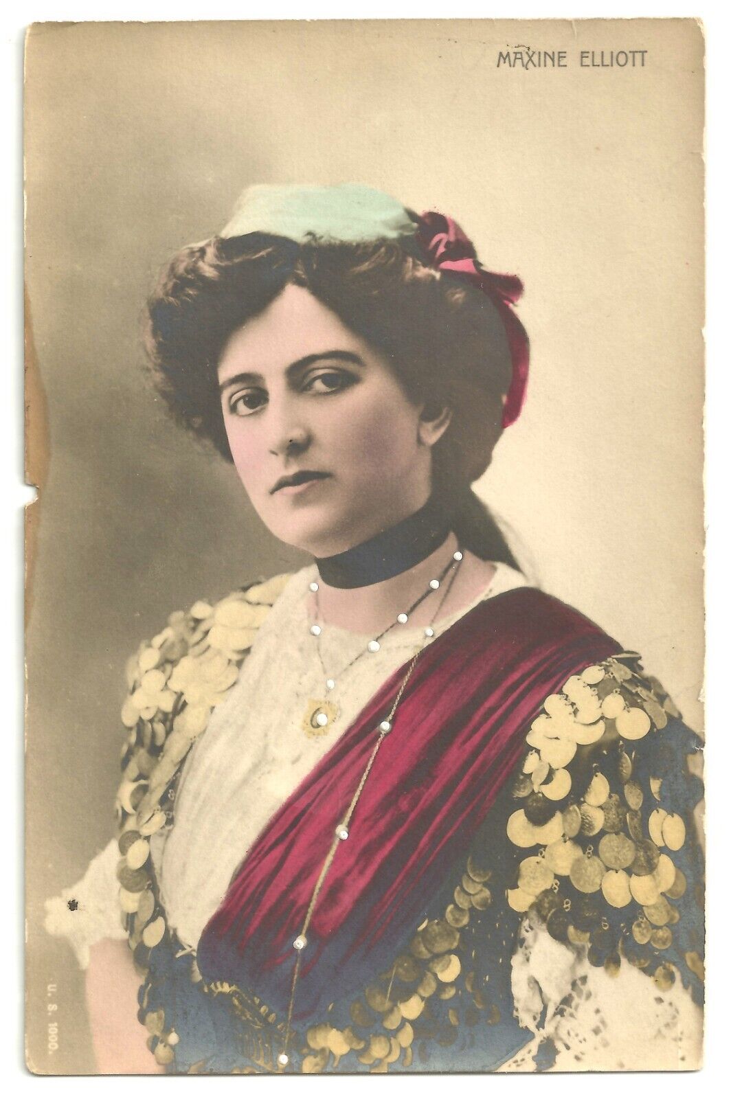 Maxine Elliott 1900s RPPC Postcard American Actress Business Woman Photo VTG