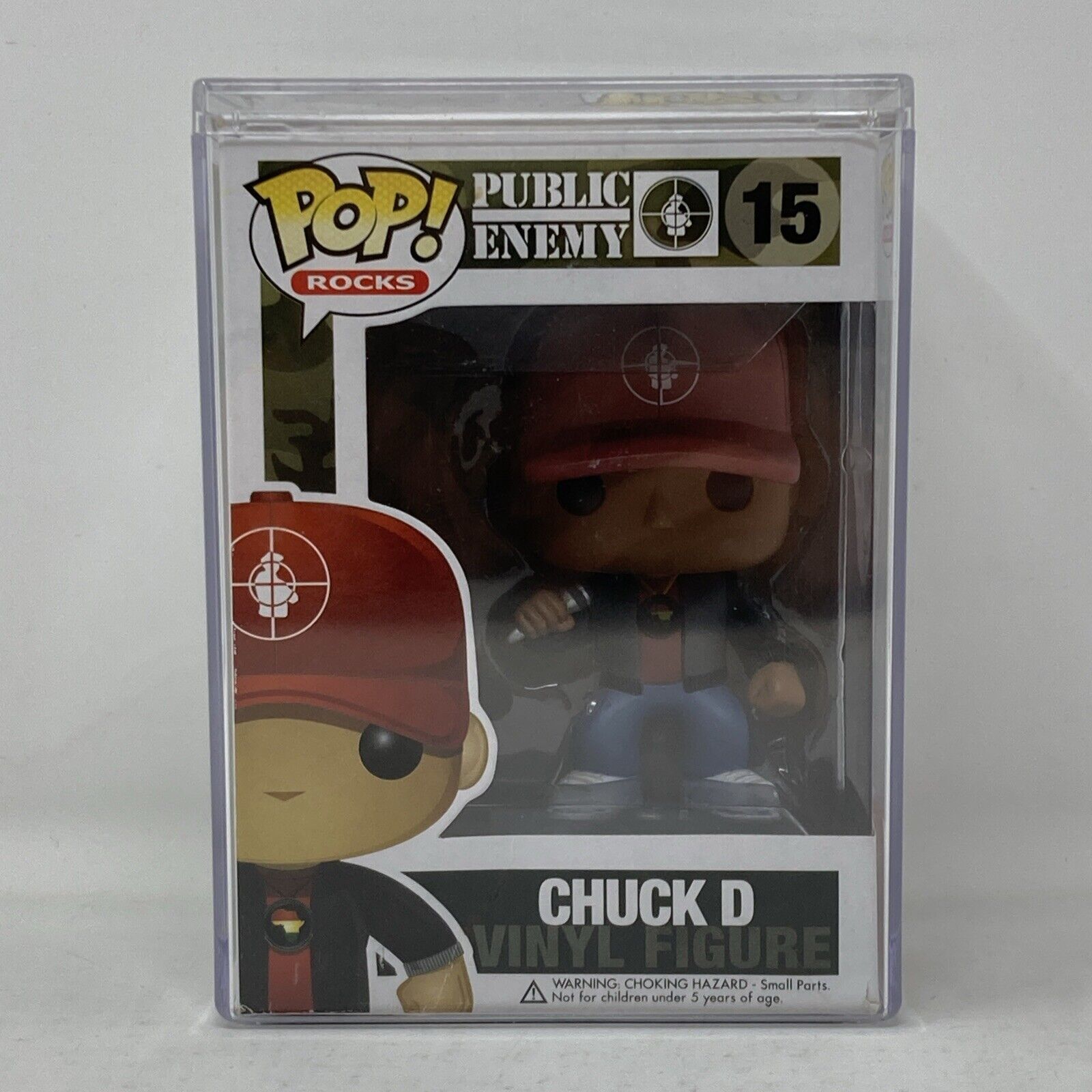 Funko Pop Public Enemy Chuck D #15 Box Damage in Protector (B15)