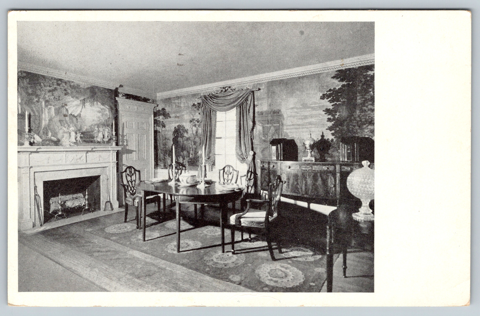 c1940s Dining Room Interior Salem Massachusetts Vintage Postcard