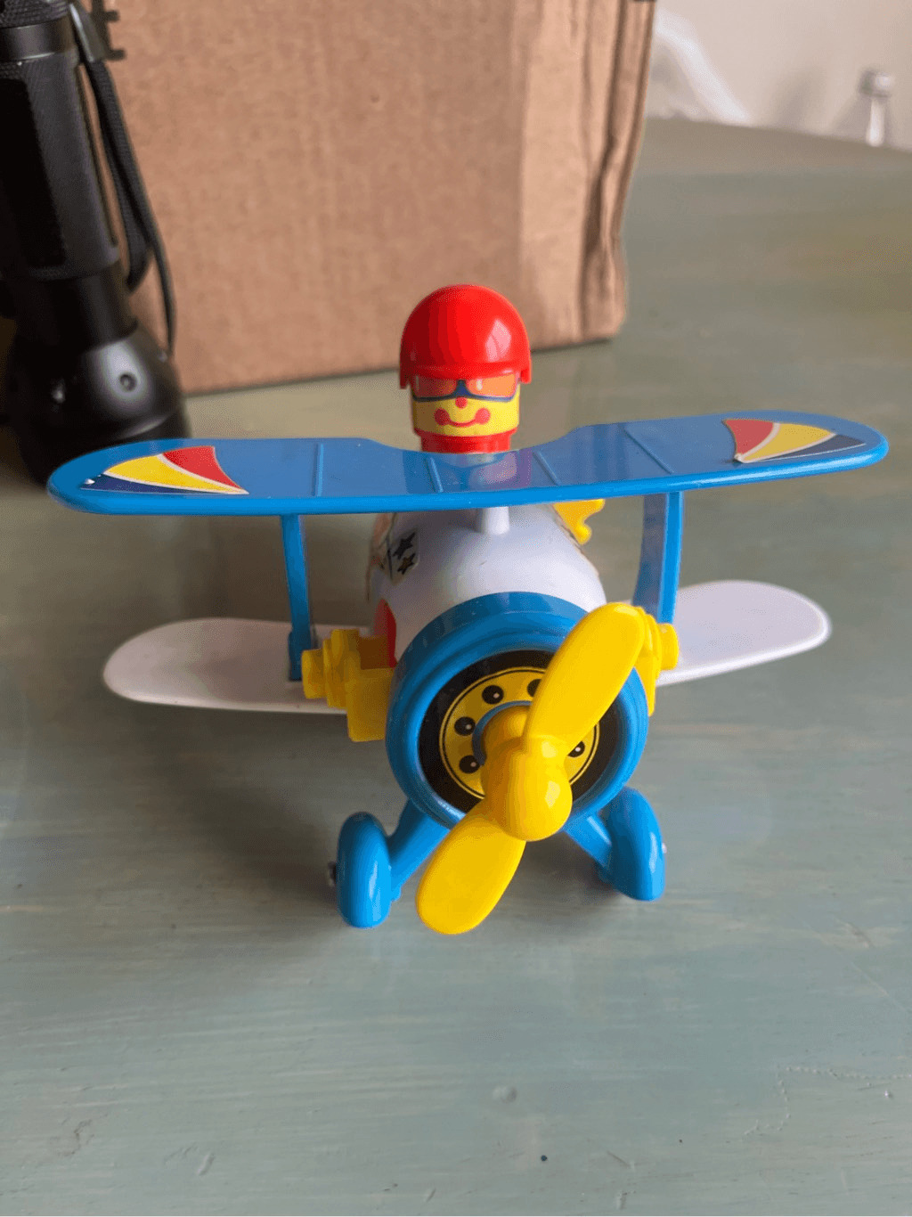 Vintage Rare Plastic Toy Toot Plane child toy kitschy decor collection pilot