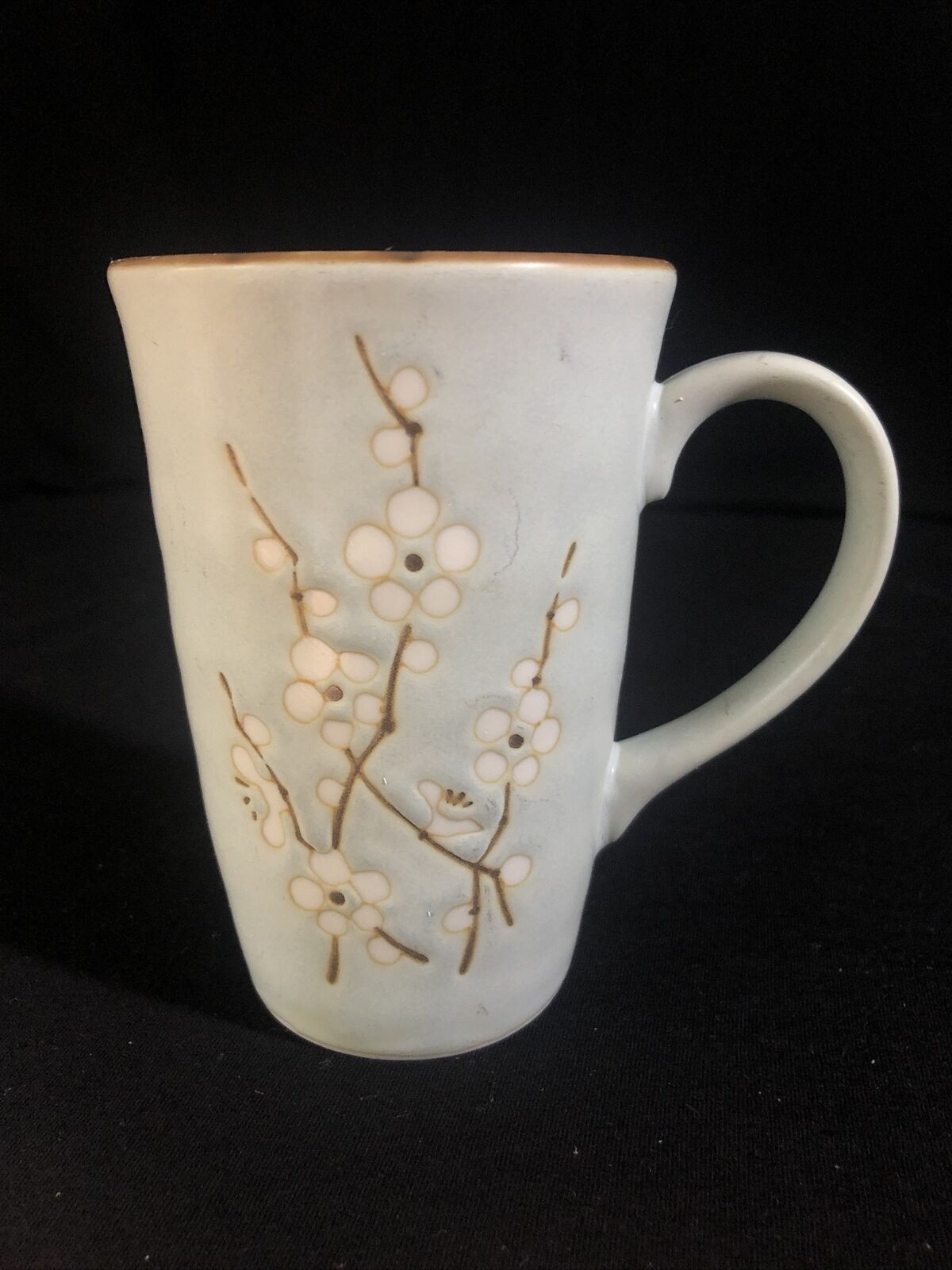 Vintage KAFUH Cherry Blossom Rounded Bottom Coffee Mug 4.5” Tall Made In JAPAN