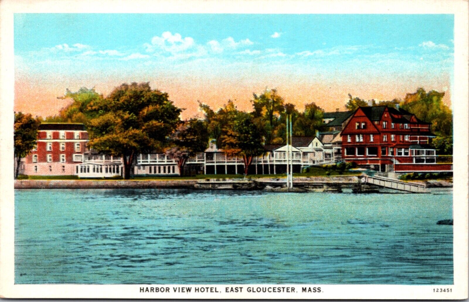 Postcard Harbor View Hotel in East Gloucester, Massachusetts