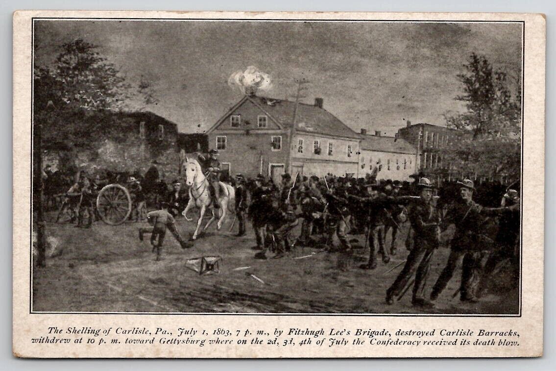 Civil War Shelling of Carlisle PA on July 1st 1863 Pennsylvania Postcard Q30
