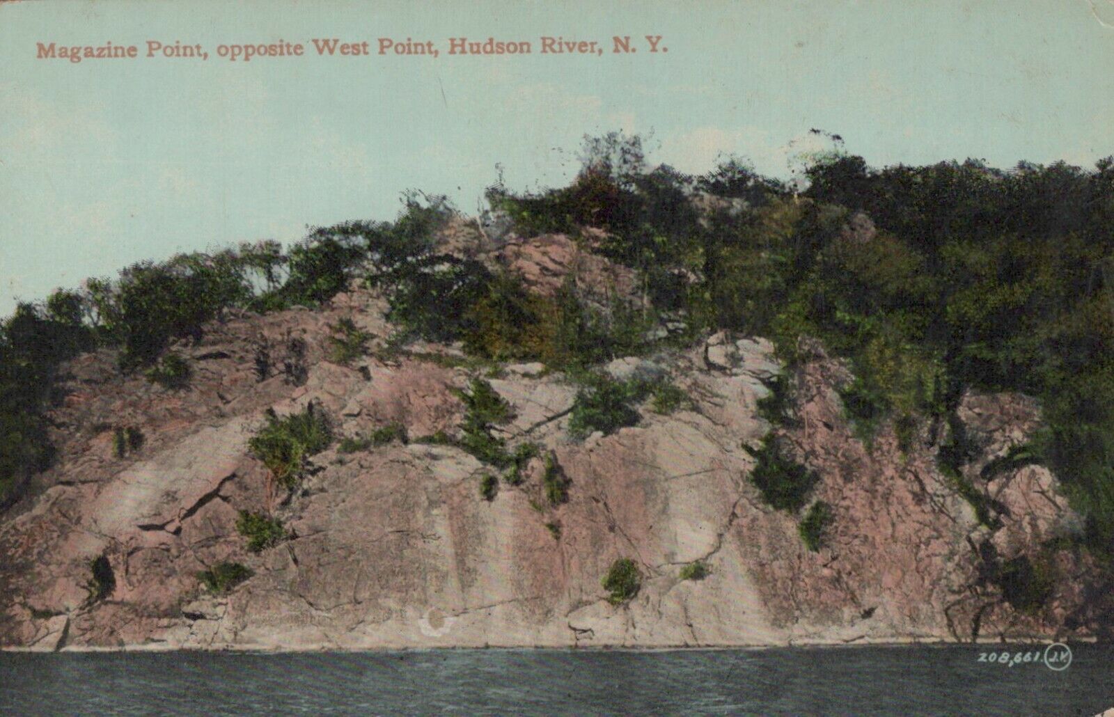 Magazine Point Opposite West Point Hudson River New York Postcard