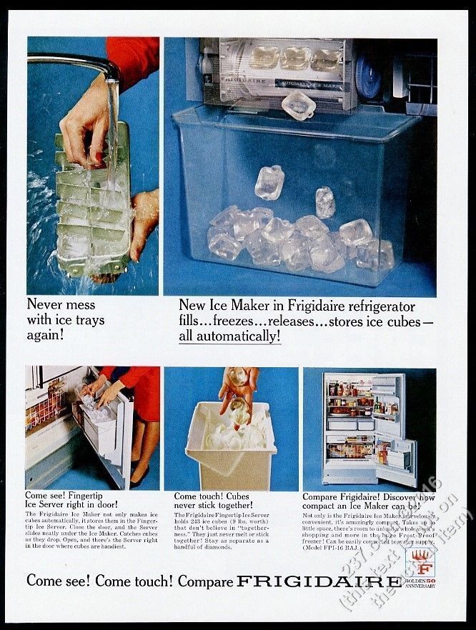 1965 Frigidaire Ice Maker refrigerator 5 photo vintage print ad