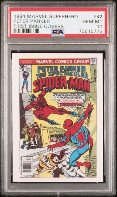 1984 MARVEL SUPERHERO FIRST ISSUE COVERS PETER PARKER SPIDER-MAN #2 PSA 10 POP 5