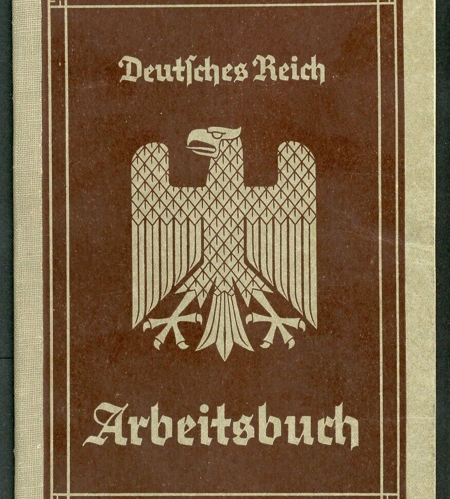 German WW2 Arbeitsbuch Female House Maid 1935-1944 + Rare Anmerkungen Insert