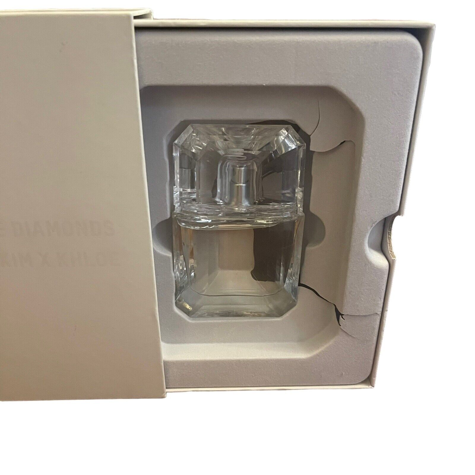 KKW Fragrance Diamonds KIM WHITE Perfume Spray EDP Clear Original Box NEW READ