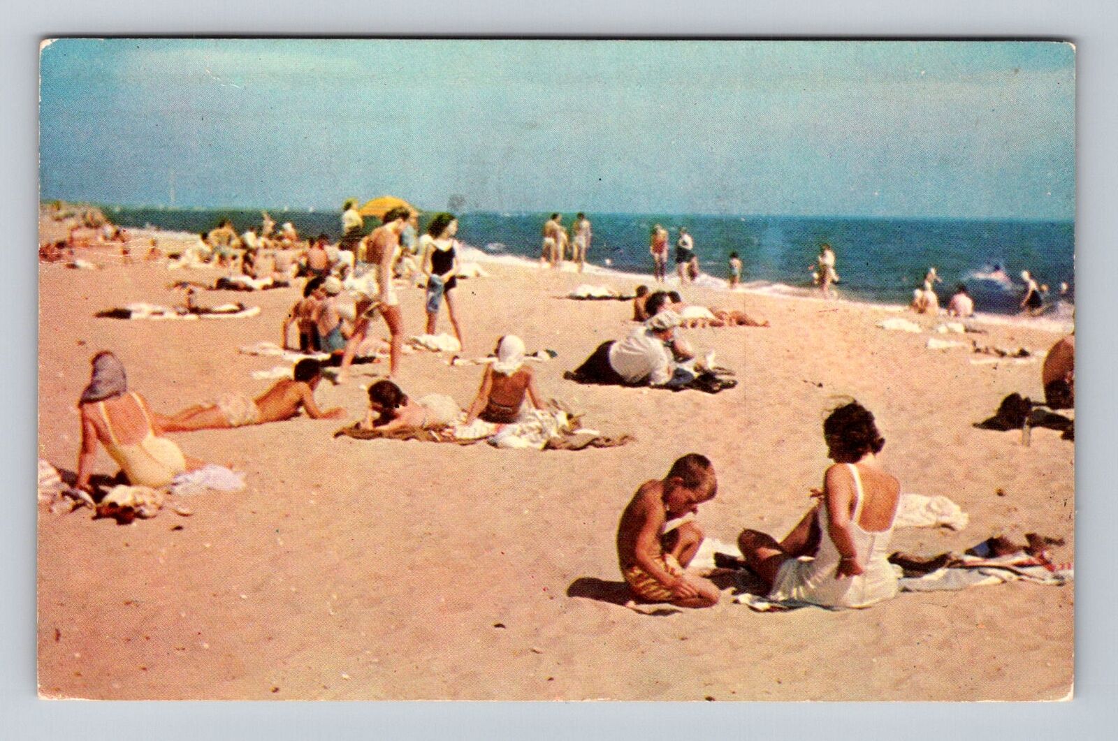 State Beach Park OH-Ohio, General Greetings Headlands, Vintage c1964 Postcard