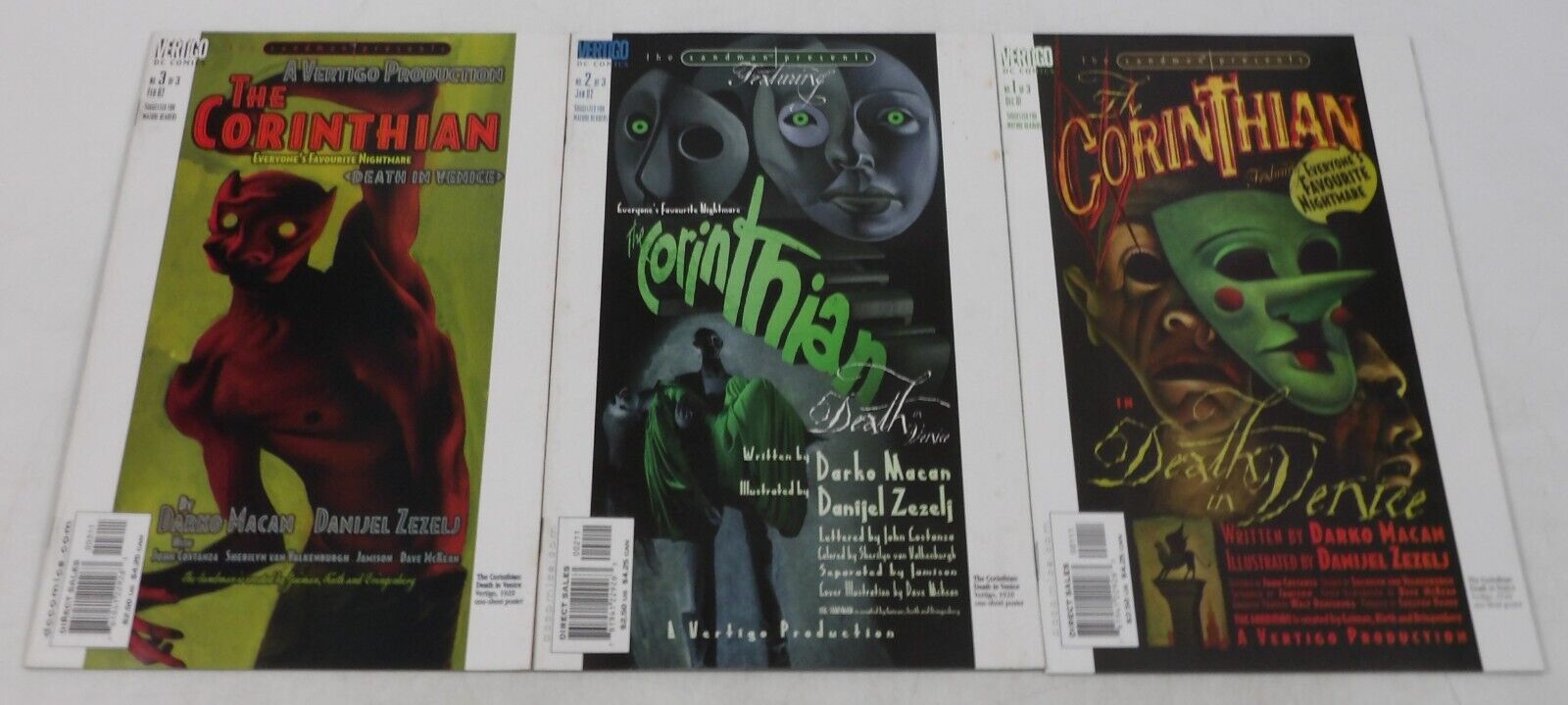 Neil Gaiman\'s Sandman Presents the Corinthian #1-3 VF/NM complete series set 2