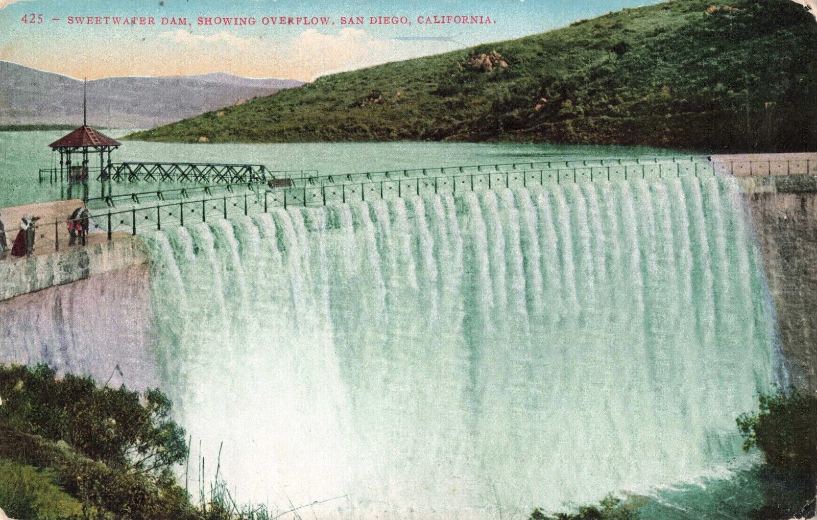 Sweetwater Dam San Diego California CA c1910 Vintage Postcard