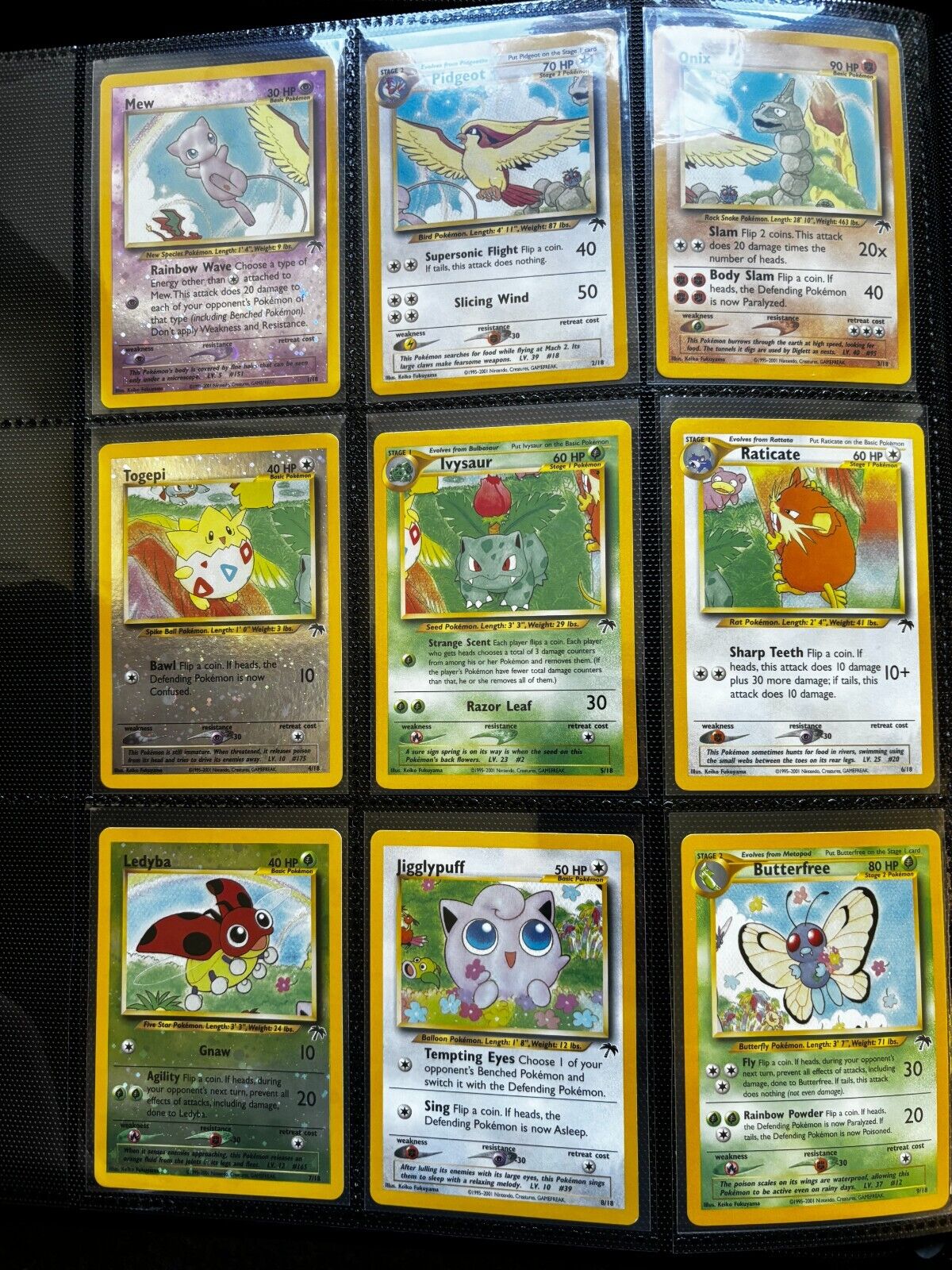 Pokemon Card - Southern Islands - COMPLETE SET - 18/18 - NM/M