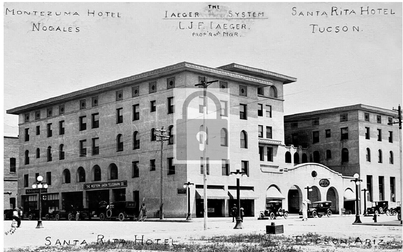 Santa Rita Hotel Tucson Arizona AZ Reprint Postcard